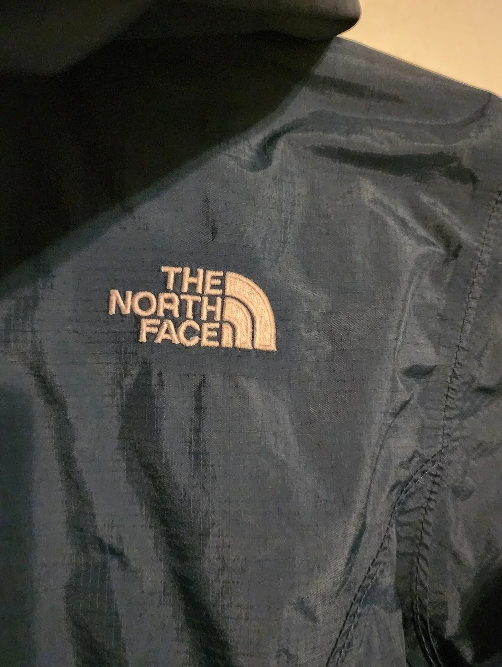 The North Face Hyvent Windbreaker Hooded Jacket Blue Size S Jacket (Flaws)